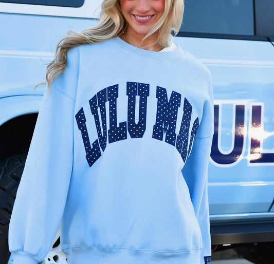 LULUMAC - navy polka dot