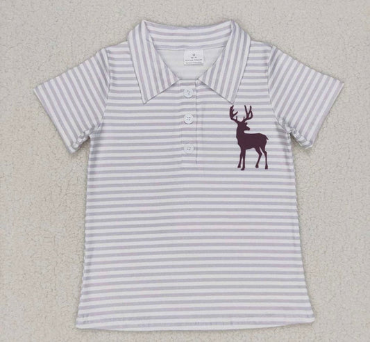 Deer Striped Polo (Preorder)