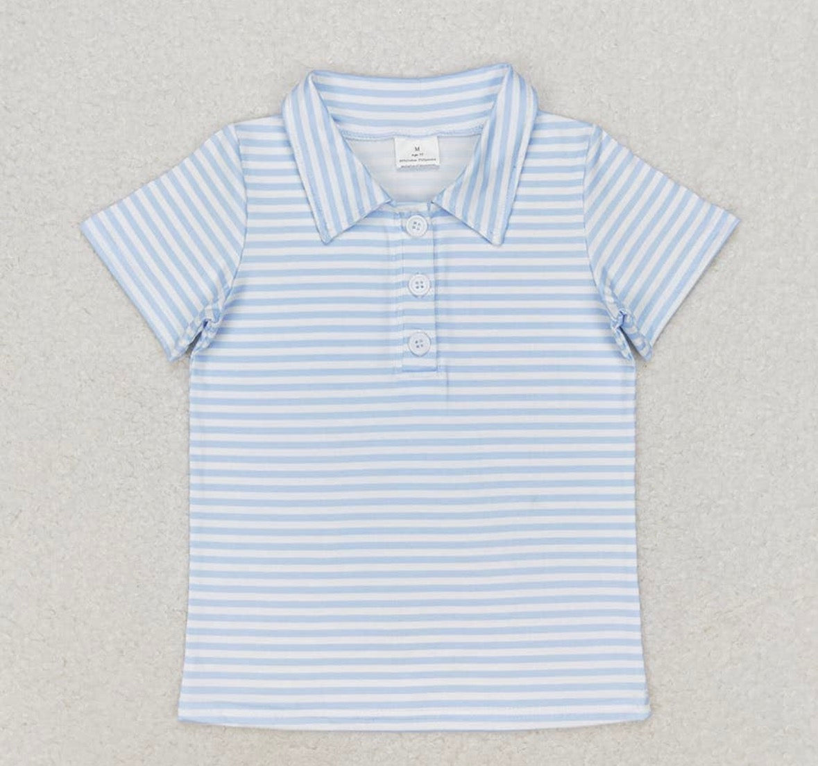 Baby Blue Striped Polo (preorder)