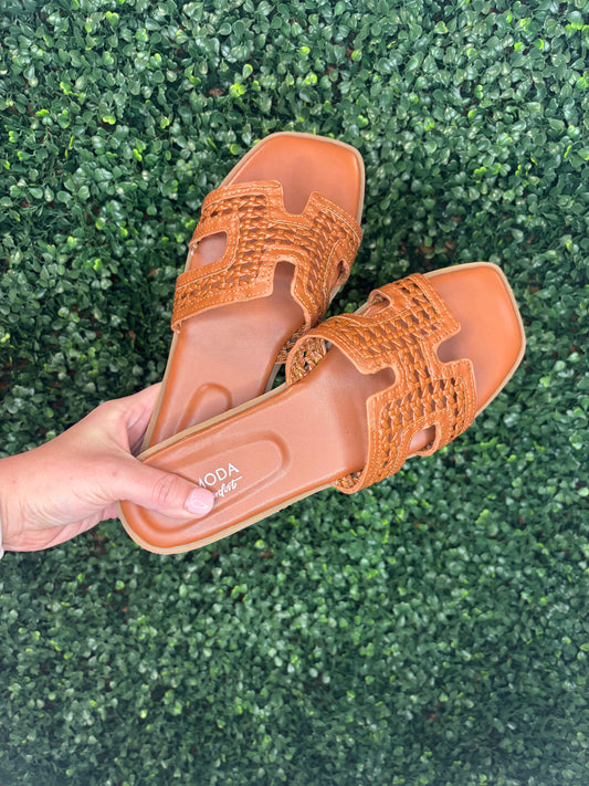 Woven Cutout Sandals